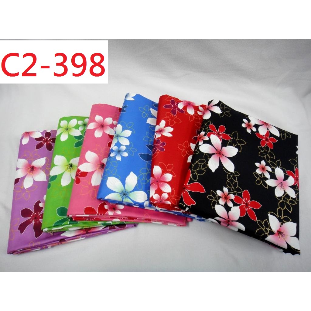 布料 (特價10呎470元) 五尺寬客家花布_桐花【零碼布尋寶市集】C2-398 台灣生產100%精梳棉_客家桐花布