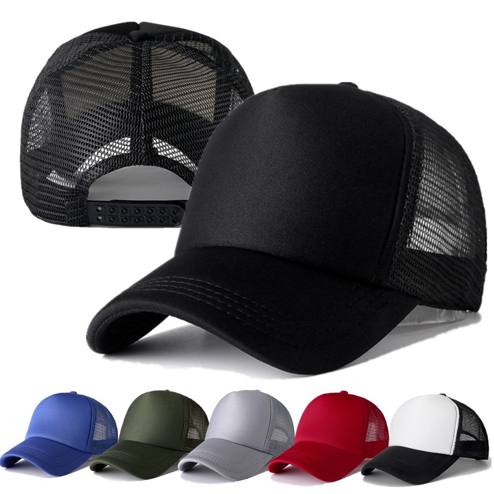 Topi lelaki Visor 卡車司機帽中性棒球帽多色帽女青年嘻哈潮牌 Snapback 帽 | 蝦皮購物
