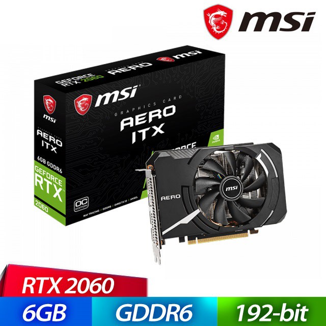 MSI 微星RTX2060 AERO ITX 6G OC 顯示卡| 蝦皮購物