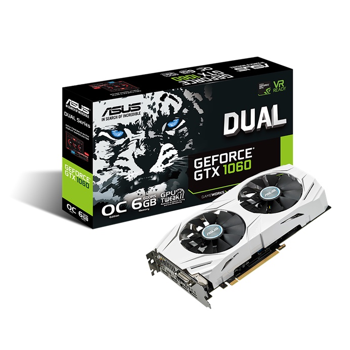 ASUS 華碩 DUAL GTX1060 O6G Gaming 非挖礦卡 良品 燒機測試過 效能超越 GTX 1650