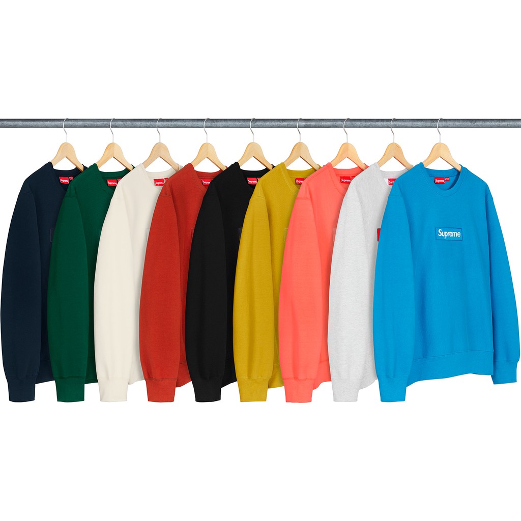 Supreme Box Logo Crewneck Sweatshirt 18FW 灰黑藍白大學T IMPACT