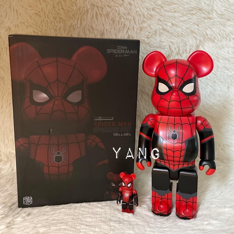 Be@rbrick 《全新現貨》黑蜘蛛人400%+100% | 蝦皮購物