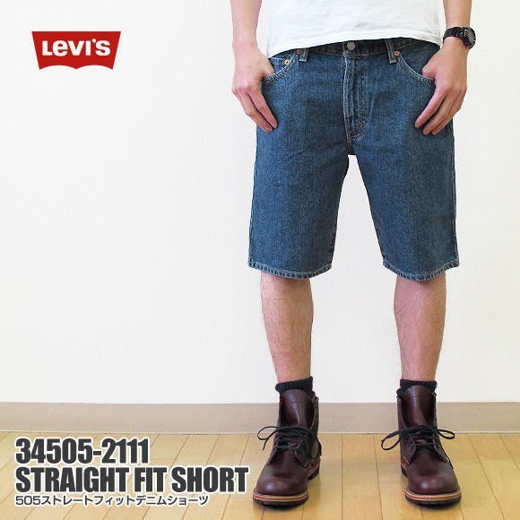 ☆ETW☆【一中店】Levi's LEVIS short denim 505-2111 石洗淺藍牛仔