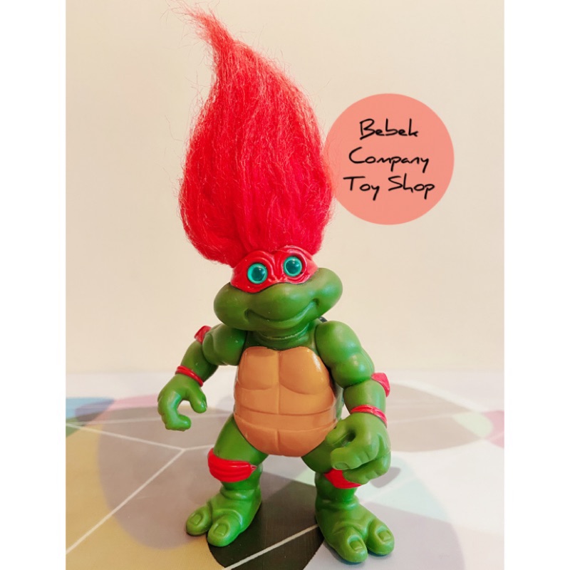 拉斐爾 稀有 1980s VTG turtle trolls troll 忍者龜 醜娃 巨魔娃娃 幸運小子 古董玩具 | 蝦皮購物
