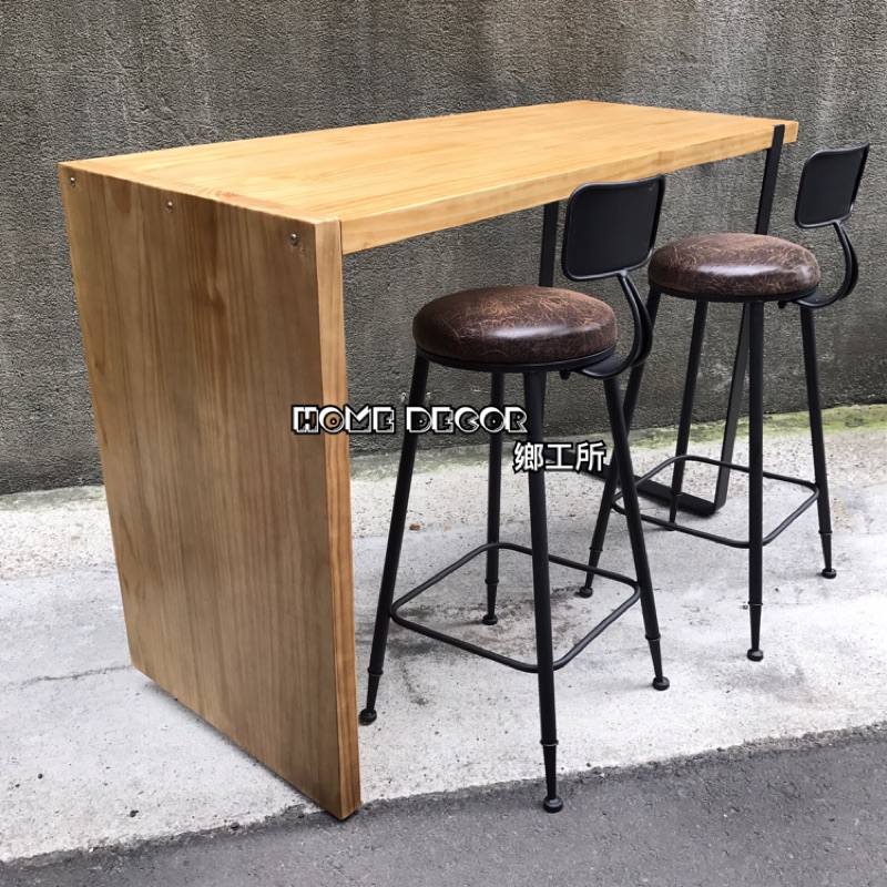 HomeDecor鄉工所 工業風家具 吧台桌 吧檯桌 高腳桌 實木 木桌 鐵桌 桌子 高腳桌 美式鄉村復古loft北歐 | 蝦皮購物