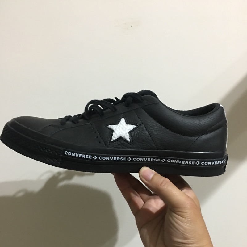 台灣公司貨converse one star 159721C 黑色硬漢風格all star 實穿好鞋