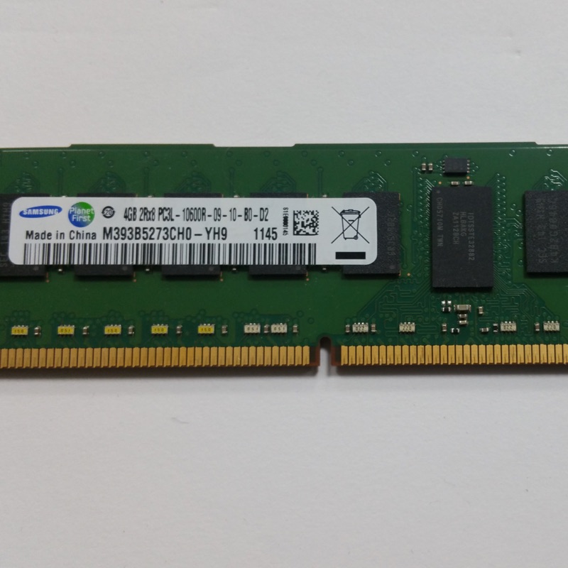 三星Samaung DDR3 10600R (1333)ECC 4G 工作站、桌機紀憶體| 蝦皮購物