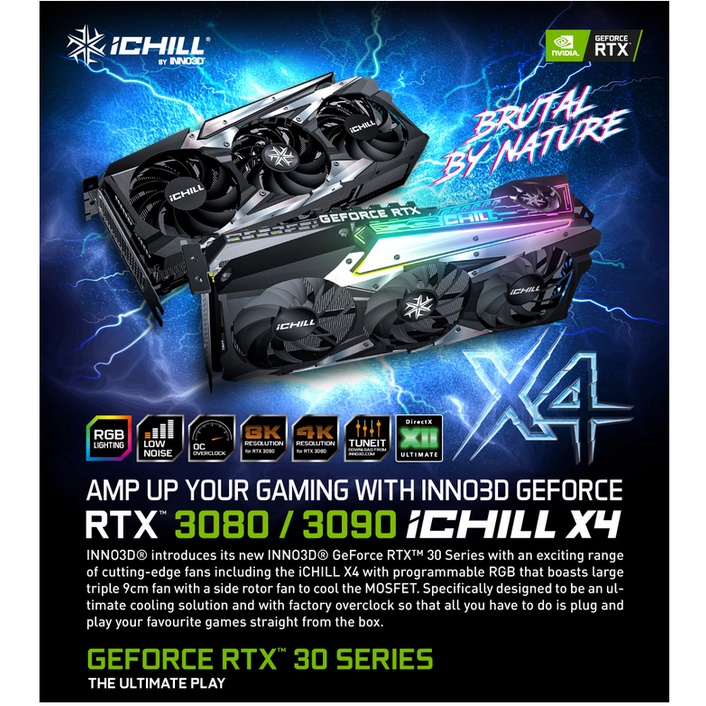 INNO3D 映眾Geforce RTX 3080 10GB GDDR6X iChill X4 LHR 組合包| 蝦皮購物