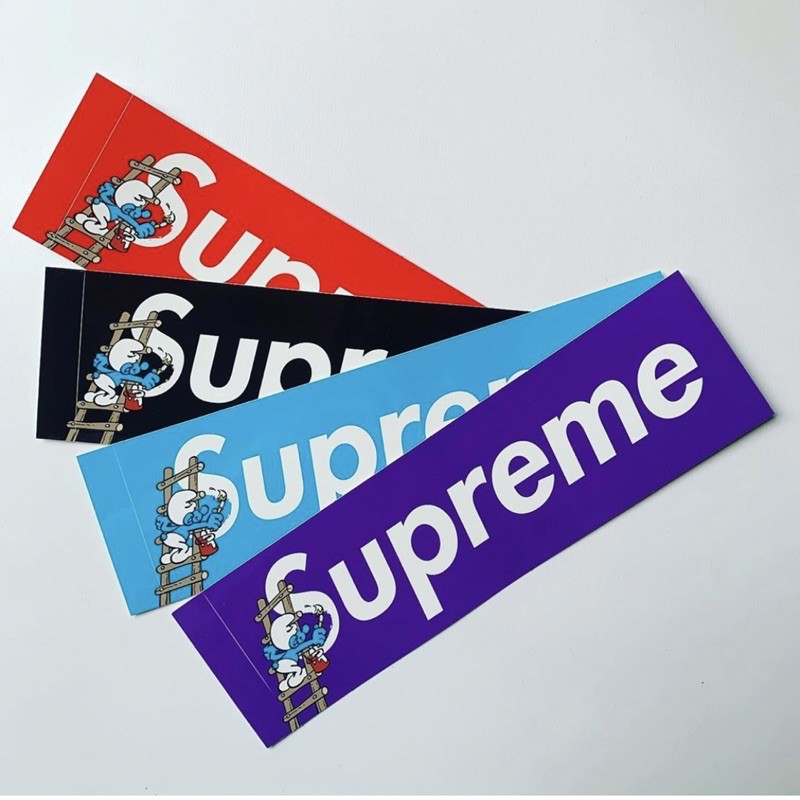 Sold Supreme Smurf Box Logo Sticker Set