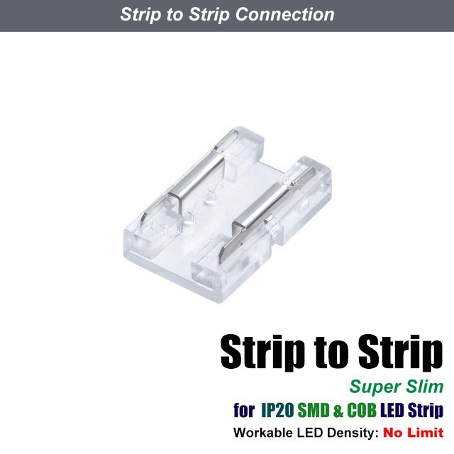 1 件 IP20 2 針 FOB LED 燈條連接器,用於 10mm 高密度 30-600LEDs COB LED 燈條 | 蝦皮購物