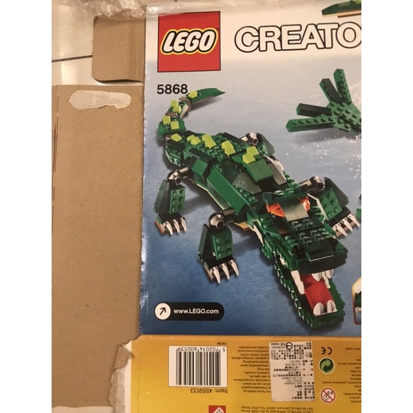 LEGO 樂高5868 CREATOR 三合一創意系列綠色鱷魚綠色鯊魚綠色恐龍| 蝦皮購物