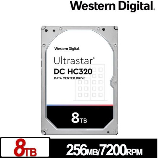 含稅公司貨】WD Ultrastar HC320 8TB 3.5吋企業級硬碟盒裝