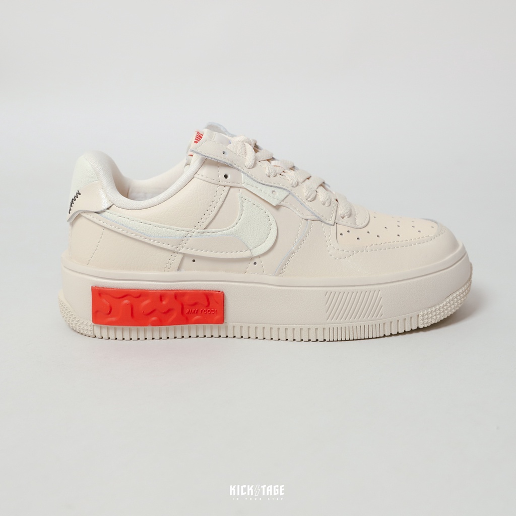 NIKE W AIR FORCE 1 FONTANKA 香草 鹽系奶油 三勾刺繡 休閒鞋 AF1【DA7024-200】