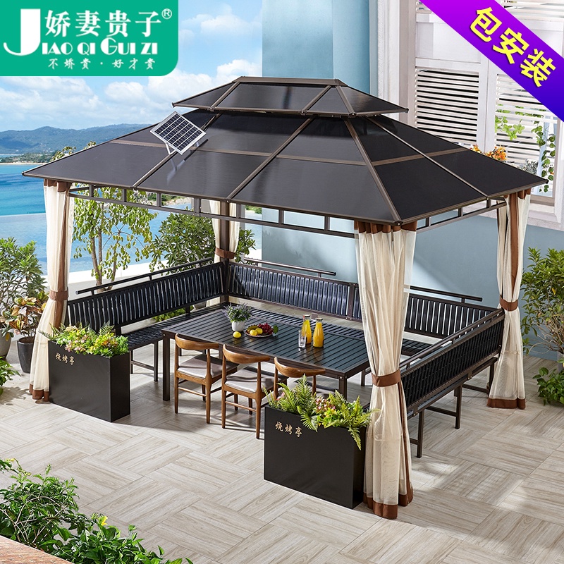 【hi612520412】防腐木涼亭戶外移動木屋小別墅花園室外庭院農家樂四角亭子遮陽棚 | 蝦皮購物