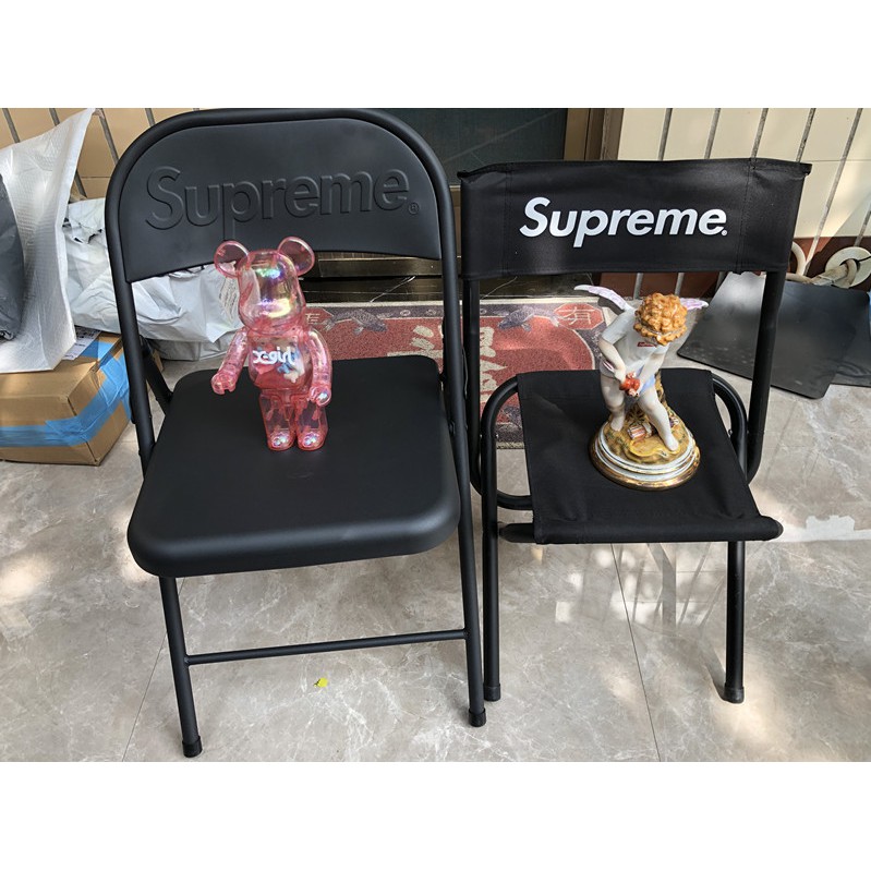 全新限量免運20FW Supreme Metal Folding Chair 折疊椅金屬座椅靠背