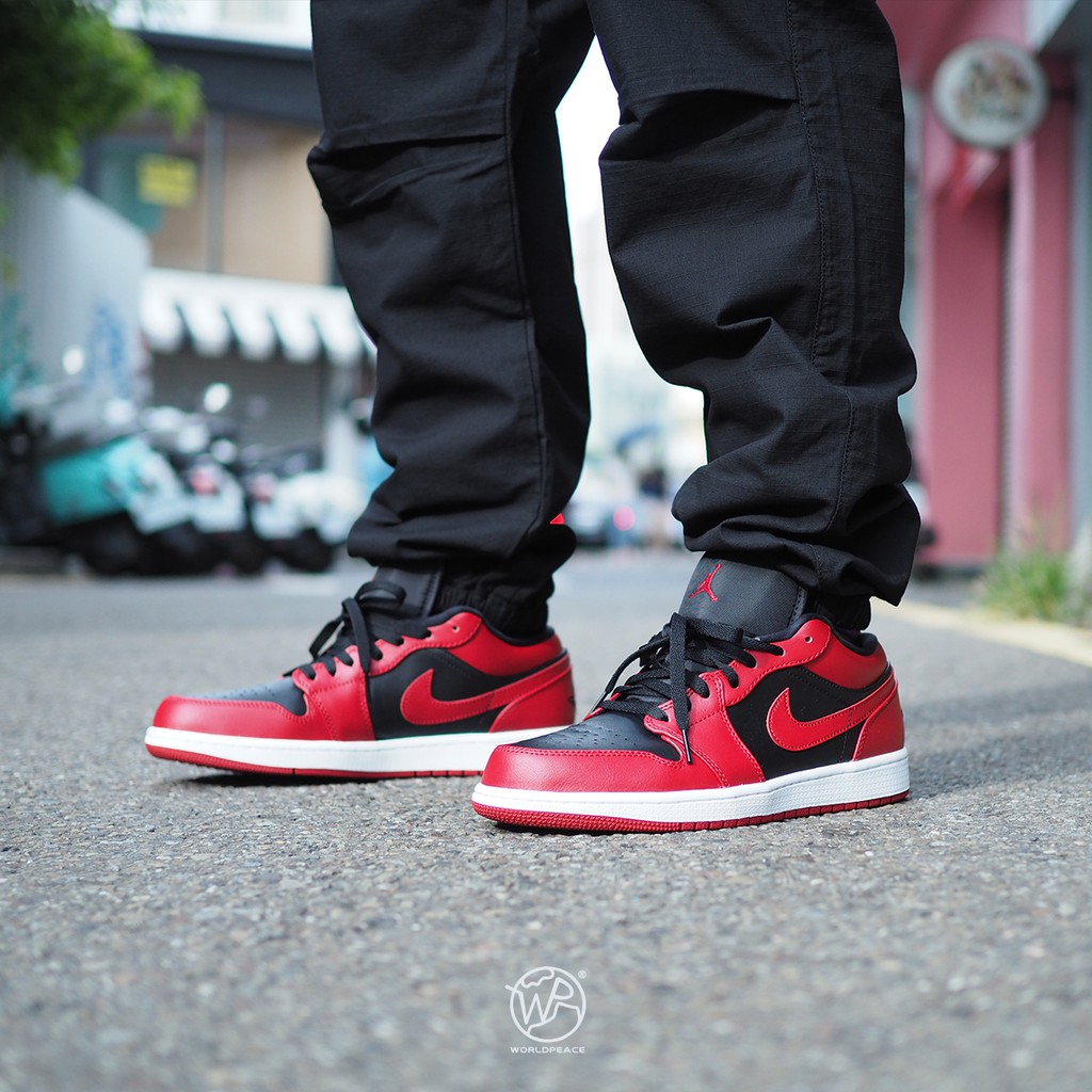 零碼]26CM 沃皮斯Air Jordan 1 Low “Varsity Red” 反轉黑紅553558-606