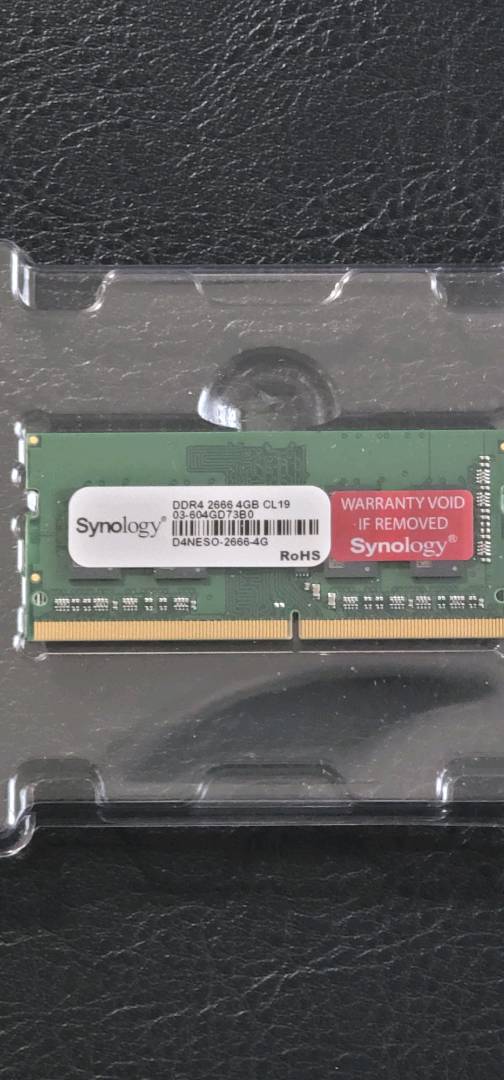 Synology群暉NAS 記憶體模組DDR4 4GB(D4NESO-2666-4G)non-ECC SO-DIMM