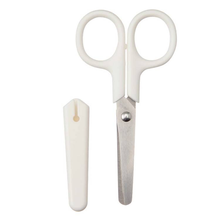 現貨 MUJI 無印良品 不鏽鋼剪刀(附蓋)/10.5cm.白(H) 保證正品 可刷卡 | 蝦皮購物