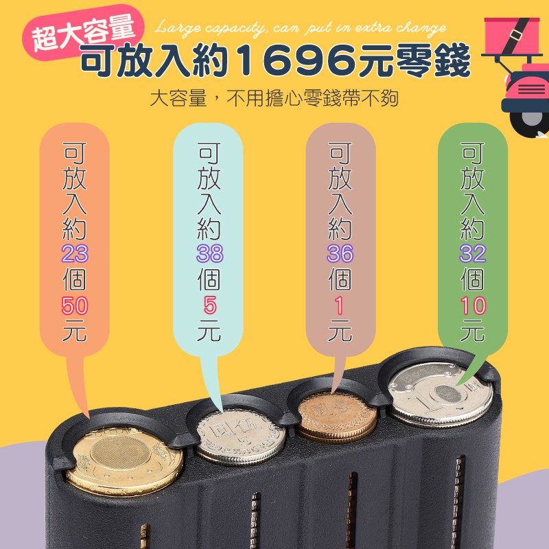  自動零錢盒隨身零錢盒 臺幣零錢盒 外送員必備 外送零錢盒 台灣製造