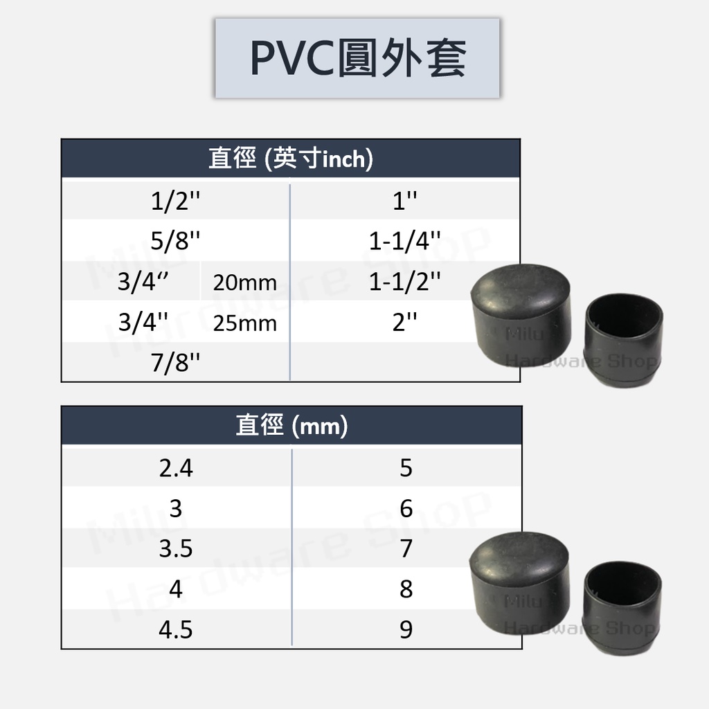 【咪嚕五金】圓管腳套 圓形管外套 PVC軟質腳套 圓外塞 圓管外套 圓管保護套 PVC管帽 水管管帽 | 蝦皮購物