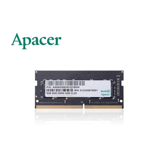 含稅公司貨】Apacer宇瞻8GB 16GB 32GB DDR4 3200 SODIMM筆記型電腦筆電