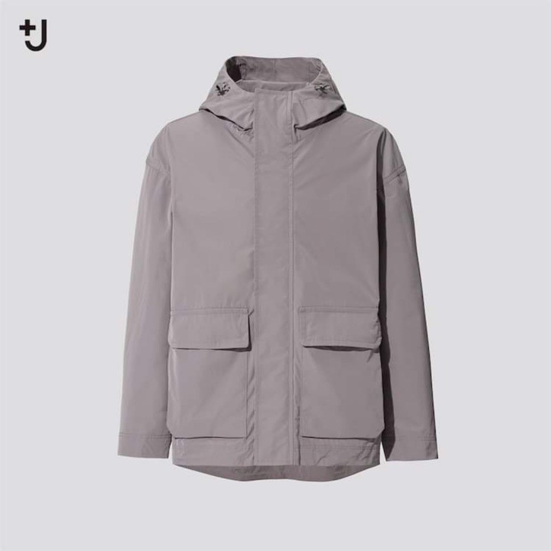 已售出全新S號）UNIQLO +J男裝寬版登山連帽外套灰色S 439930 台灣定價