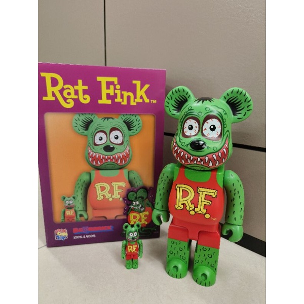 中租零卡分期全新未拆BE@RBRICK RAT FINK 400%+100% 芬克鼠400%+100