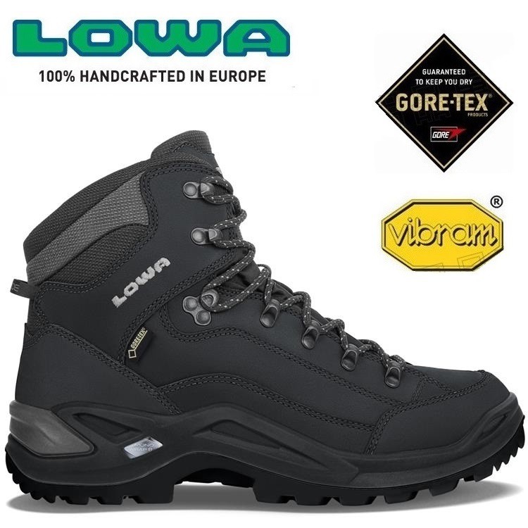 Lowa 寬楦登山鞋/中筒防水健行鞋Renegade GTX Mid wide男LW310968 0998 