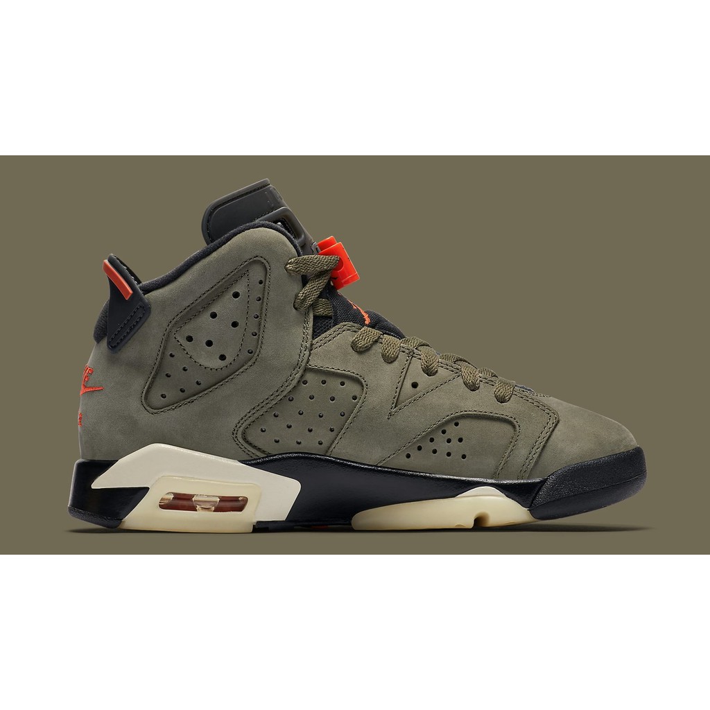 ISNEAKERS Travis Scott x Air Jordan 6 aj6 橄欖綠聯名款CN1085-200