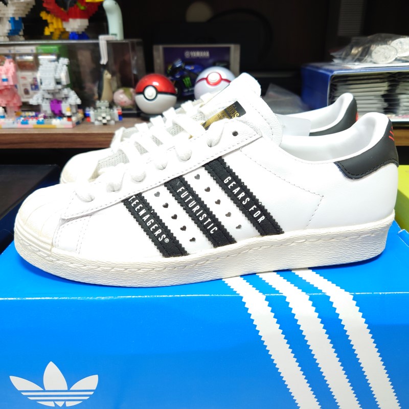 小八】adidas x Human Made Superstar 80s White Black 白黑