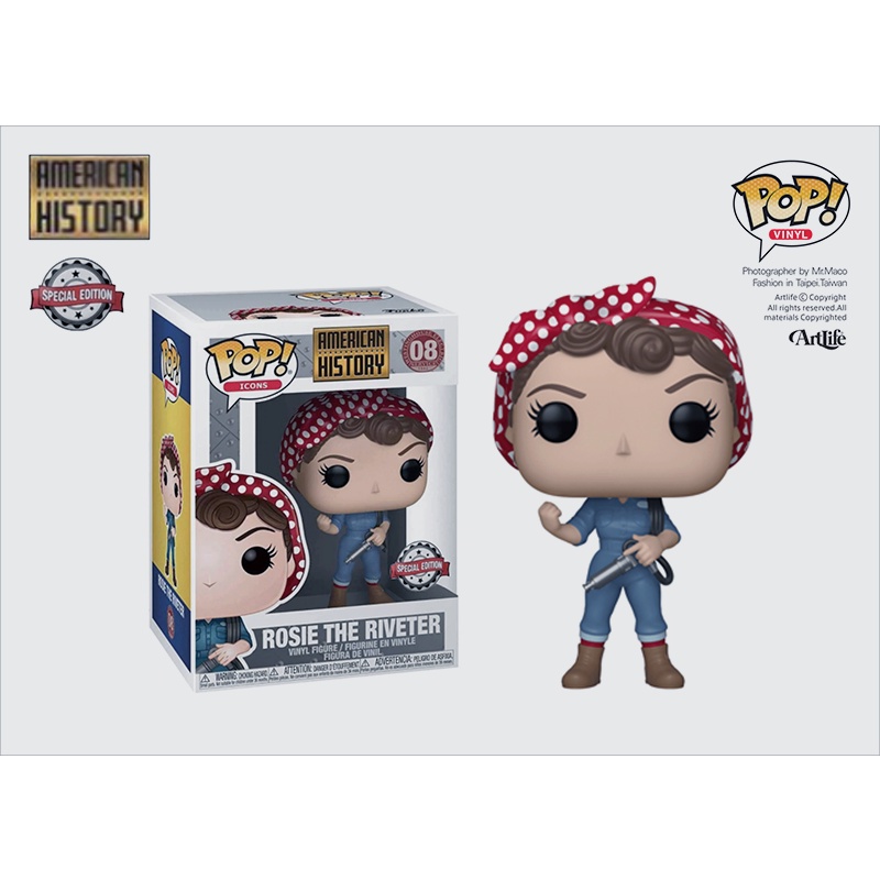 Artlife ㊁ FUNKO POP HISTORY Rosie Riveter 歷史系列卯釘女工限定版