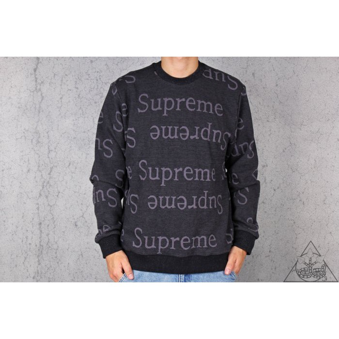 HYDRA】Supreme Jacquard Logo Crewneck 大學T 衛衣滿版字體【SUP244