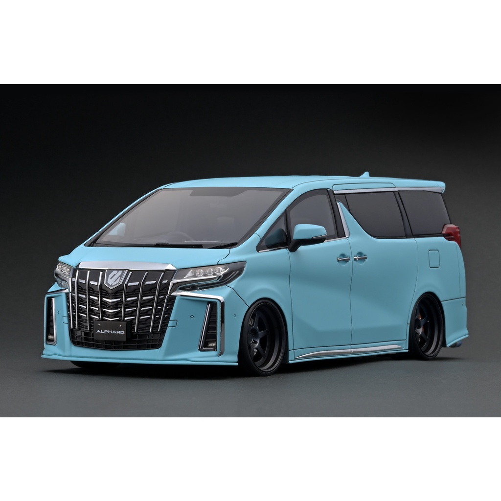 模例】ig 1/18 Toyota Alphard Executive Lounge S 消光淺藍IG2794 