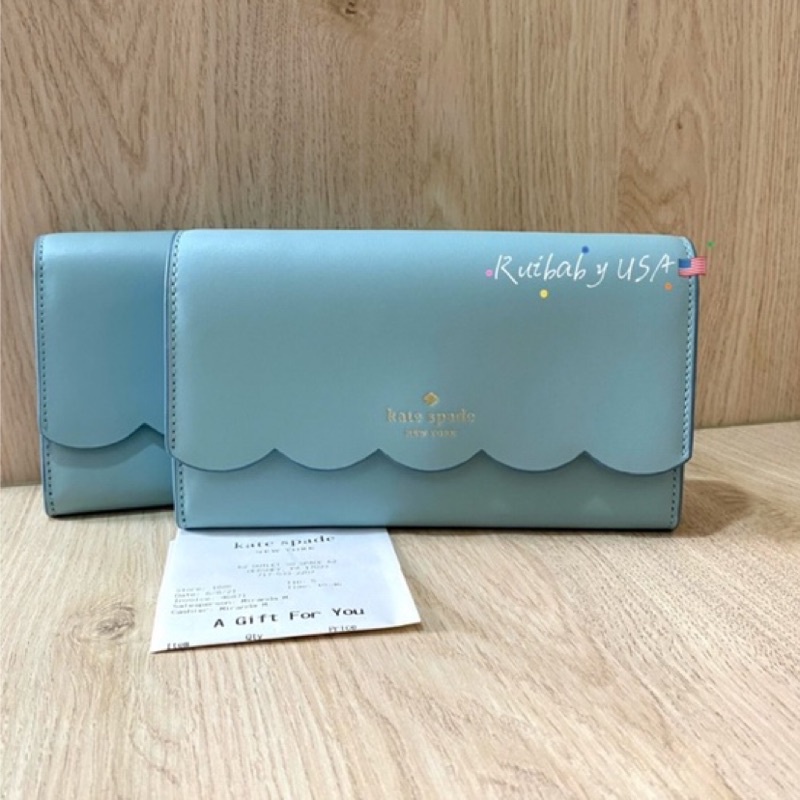 Kate Spade Gemma Wallet on outlets chain Cloud Mist