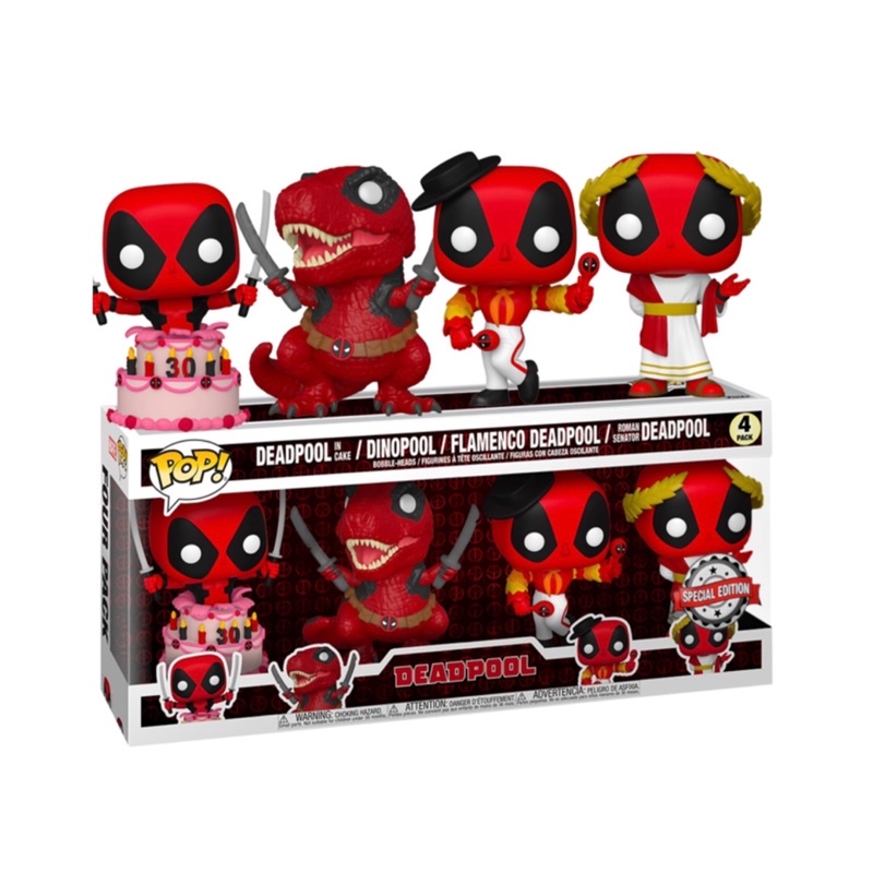 FUNKO POP 4 漫威死侍系列4入組deadpool 4人組代理版公仔電影代理版