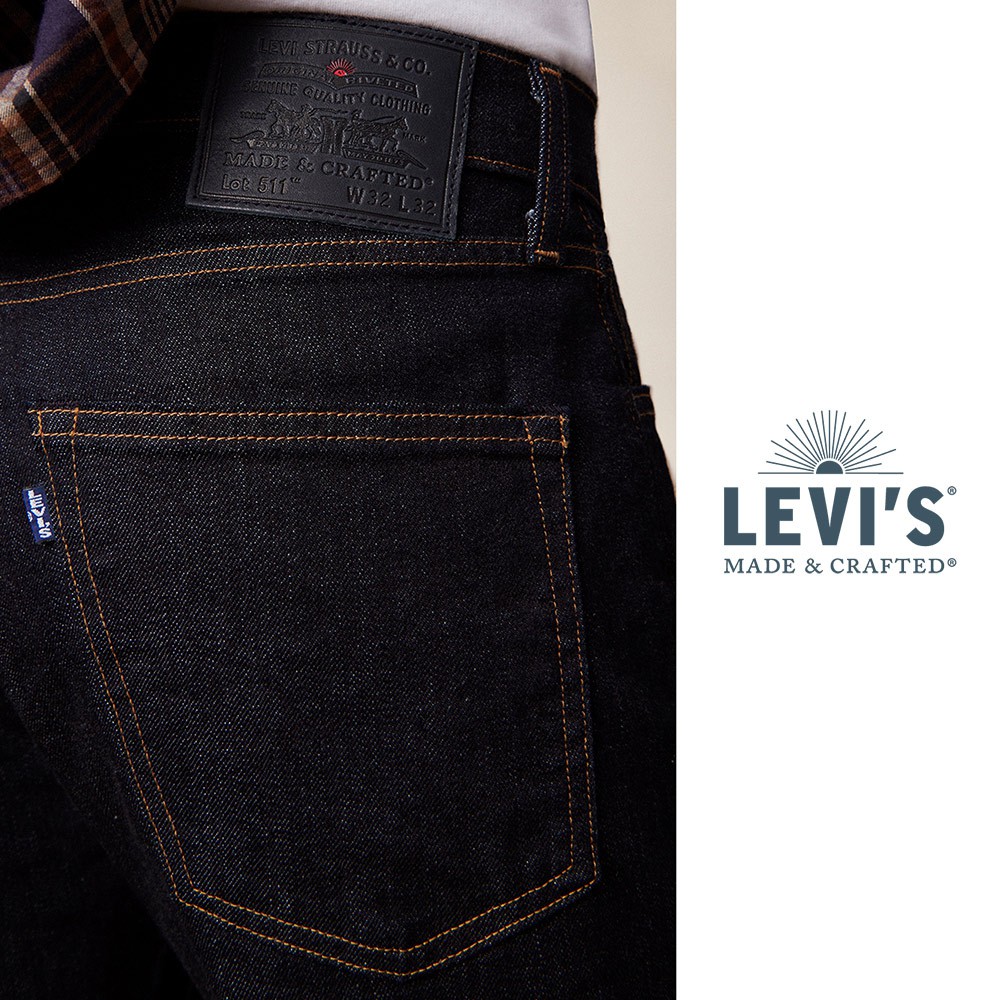 Levis LMC MIJ日本製511低腰修身窄管牛仔褲/原色丹寧/頂級靛藍赤耳男