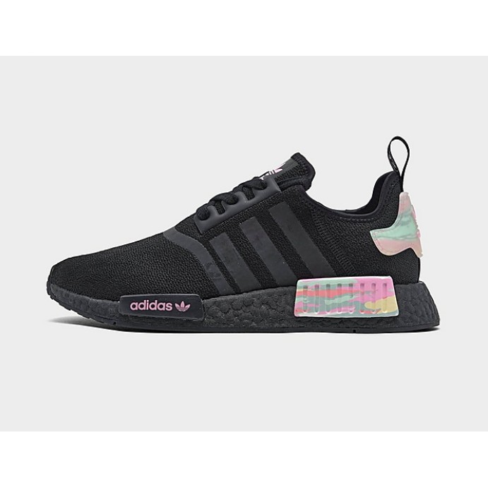 Adidas nmd r1 core black utility 2024 black solar pink