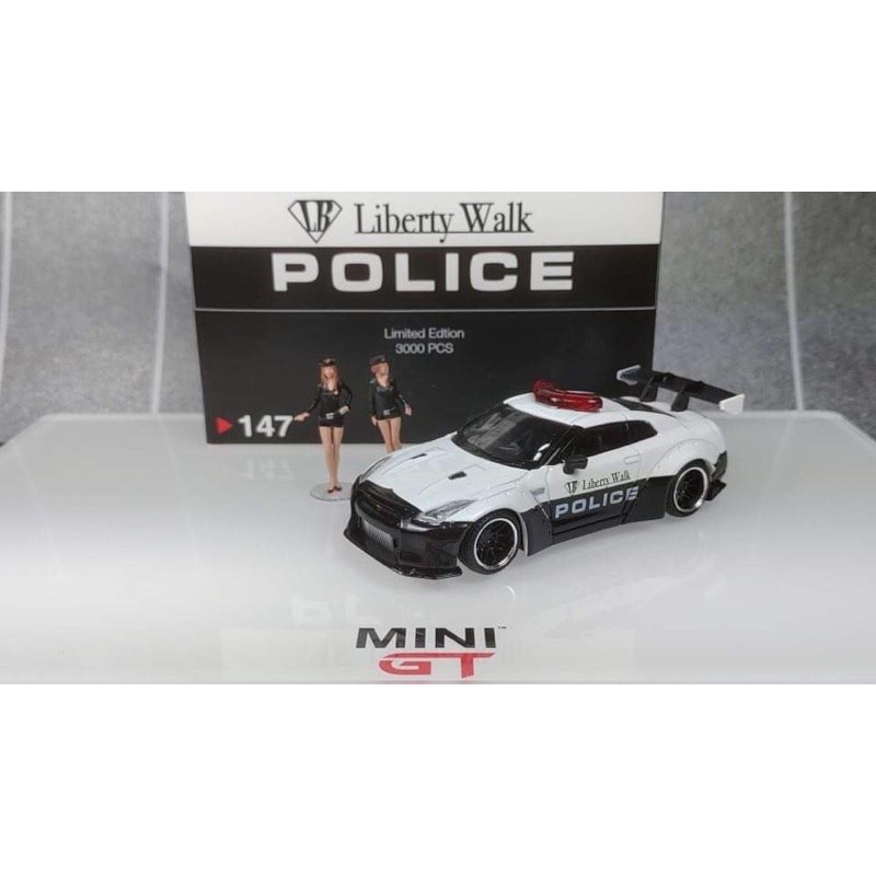 Jeff 小物賣場] 1/64 Mini GT LB-Works Nissan GTR R35 Police #147