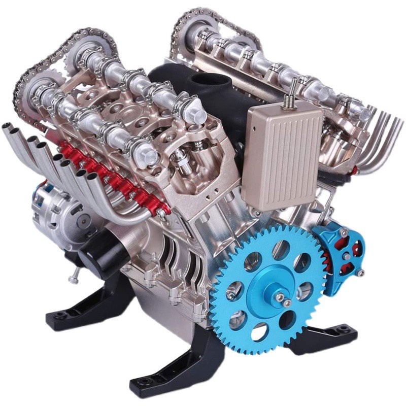 時空迴廊= TECHING 土星文化工匠師v8引擎8缸引擎引擎模型金屬模型