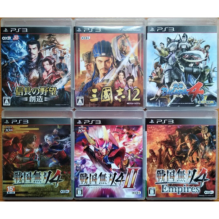 PS3🎮遊戲片 三國志 12/信長之野望：創造/戰國無雙 4/戰國無雙 4-2 Ⅱ/帝王傳/戰國basara 4