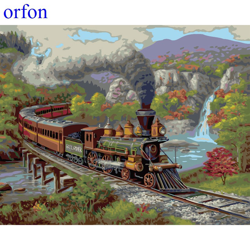【ORFON】風景畫 油畫藝術 數字油畫40*50cm無框畫 彩色畫布diy填色藝術 油畫裝飾相框畫 | 蝦皮購物