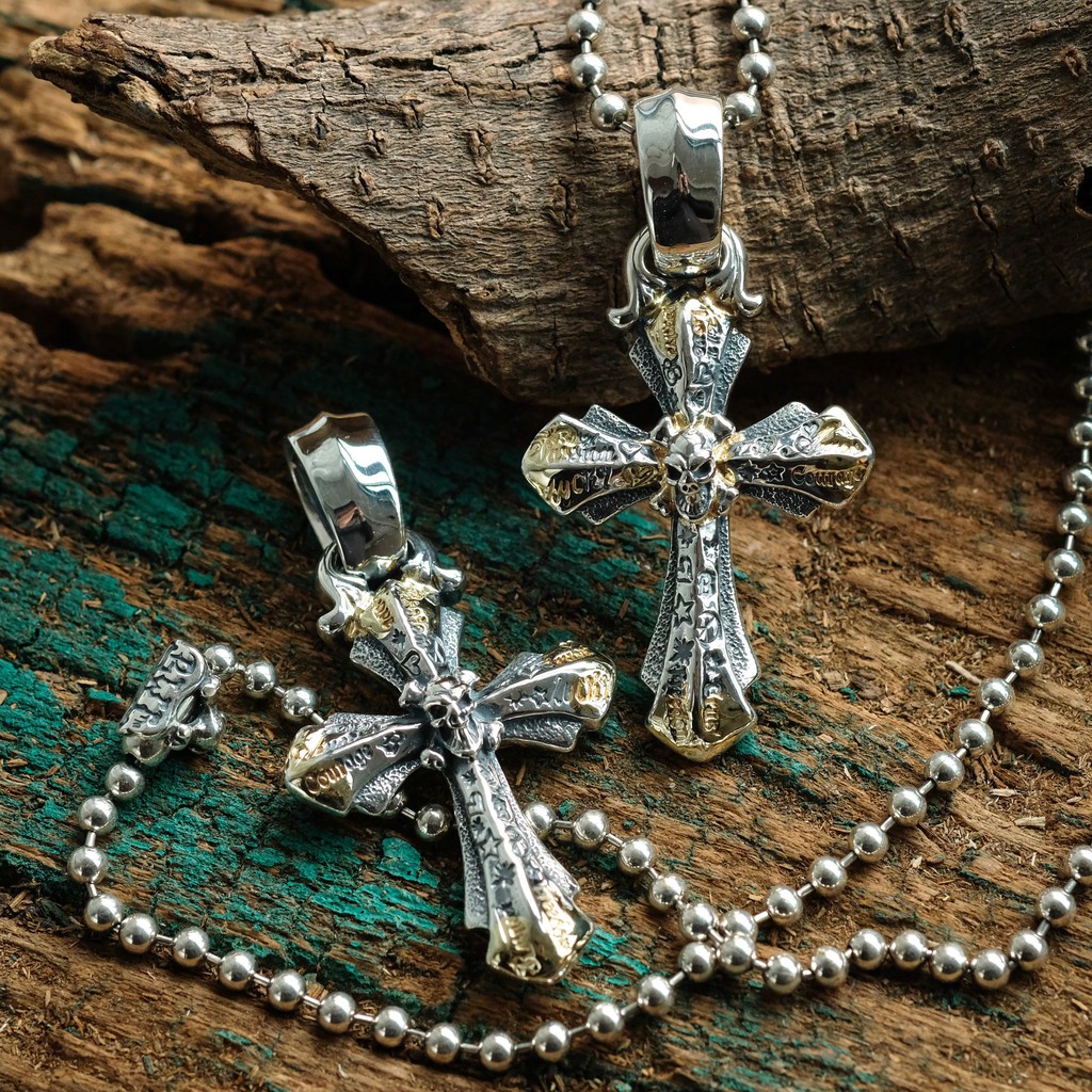 極美品 Bill Wall Leather 偉 PN1005 Medium Wolf Head w/Ring Pendant  