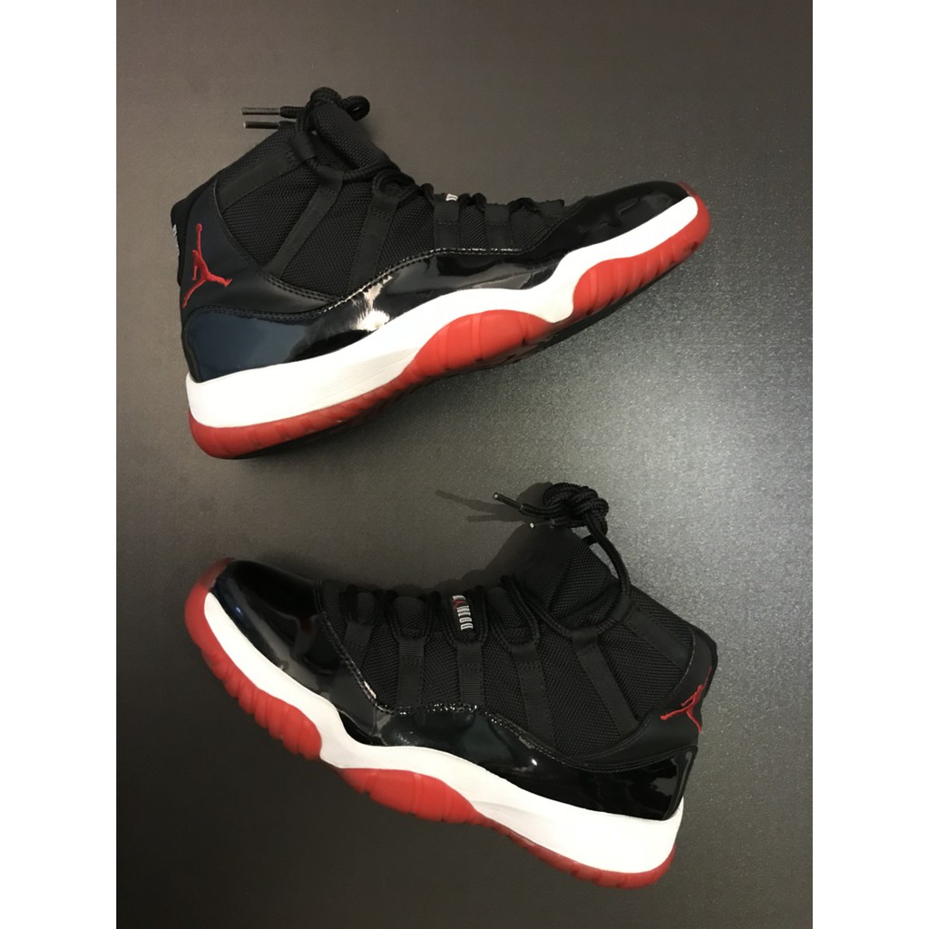 經典復刻 二手美品 Nike Air Jordan 11 黑紅 高筒 Retro Bred High AJ11 low