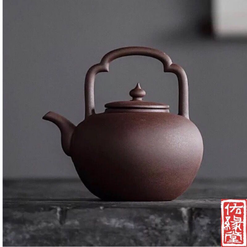 吳經壺提梁壺白陶煮茶壺煮茶器電陶爐明火耐高溫煮茶壺煮水壺茶道茶席