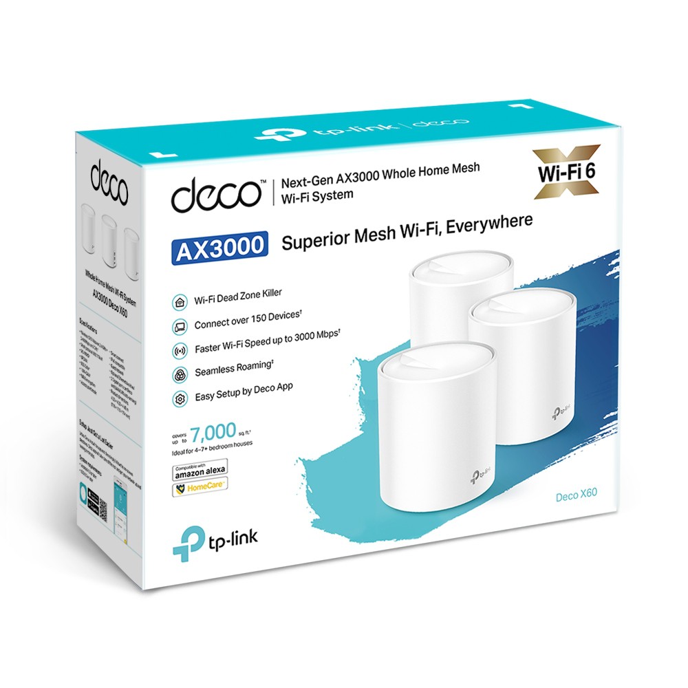 全新含發票~TP-Link Deco X60 AX3000 Mesh 雙頻WiFi 6 網狀路由器無線