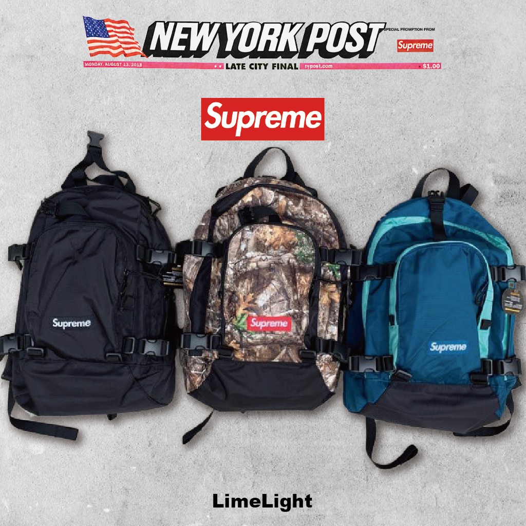 ☆LimeLight☆ 2019 F/W Supreme 47th Backpack 後背包叢林& 黑色& 藍