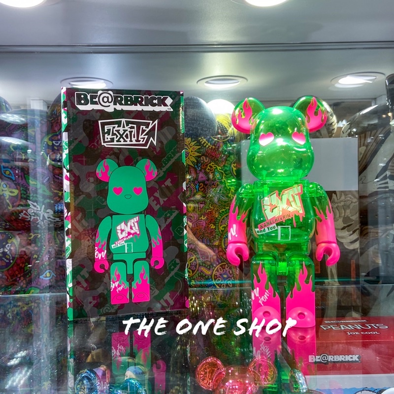 TheOneShop BE@RBRICK EXIT 綠色透明果凍熊日本搞笑藝人團體聯名庫柏