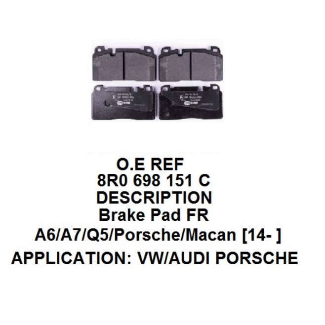 AUDI A6/A7/Q5(8R); PORSCHE Macan Brembo 4活塞 陶瓷來令片剎車皮煞車片前輪 | 蝦皮購物