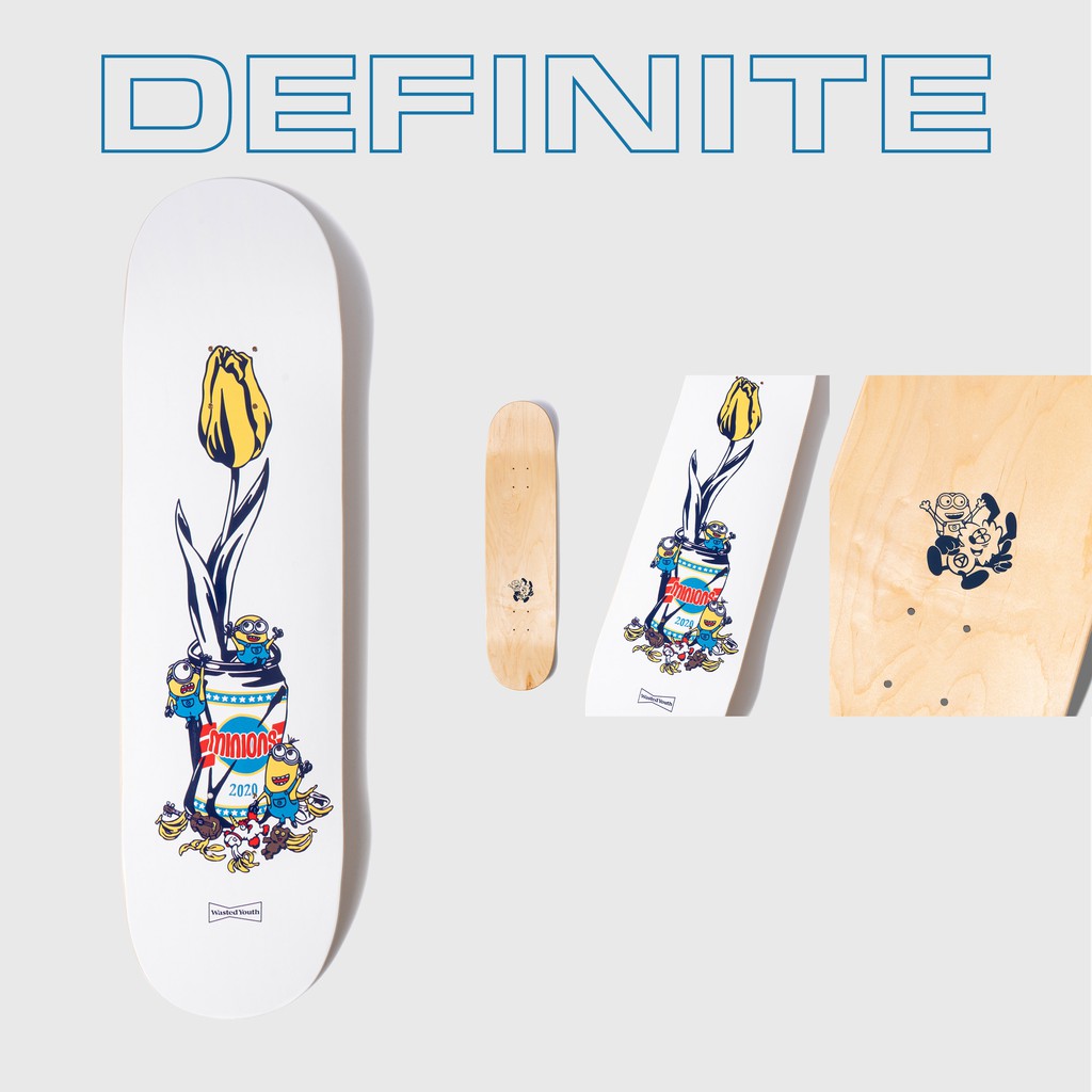 Definite』VERDY X MINIONS x Wasted Youth Skateboard 滑板小小兵花