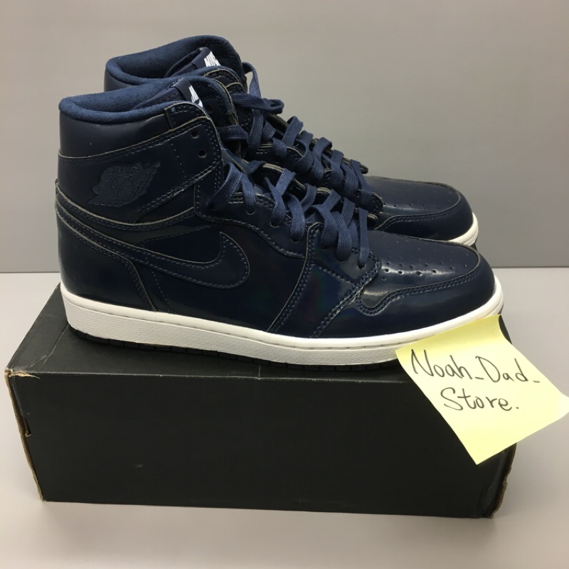 全新Nike Air Jordan 1 Retro X DSM 喬丹一代深藍亮皮限量店舖聯名款